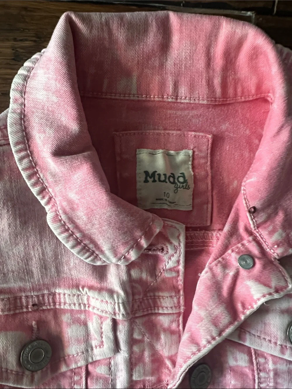 Mudd Pink Kids' Denim Jacket - Light Pink Wash
